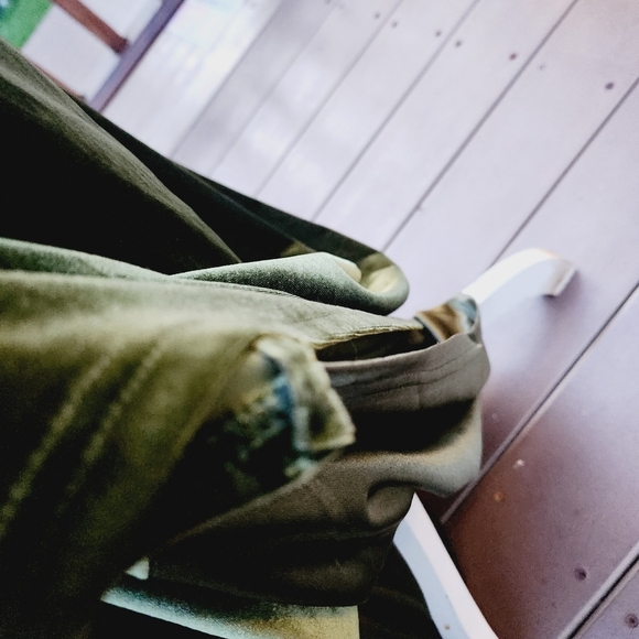 Green Evening Dress Velour One Shoulder Formal Split Side fits L - Picture 12 of 13